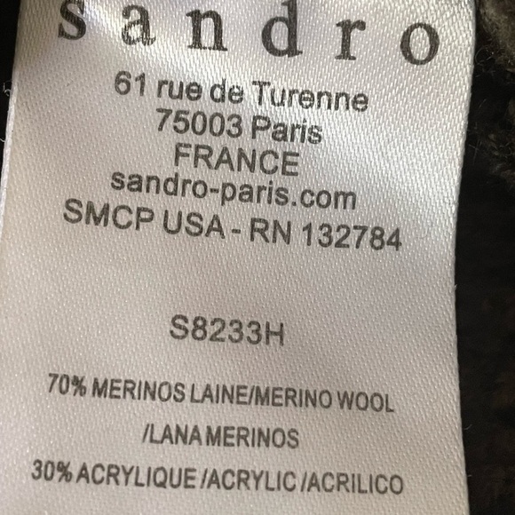 Sandro Paris Merino Wool Knit Sweater French Elegance Sophisticated Size Medium - Picture 11 of 12
